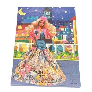 Vintage Barbie Jigsaw Puzzle 1991 Golden 100 Pieces